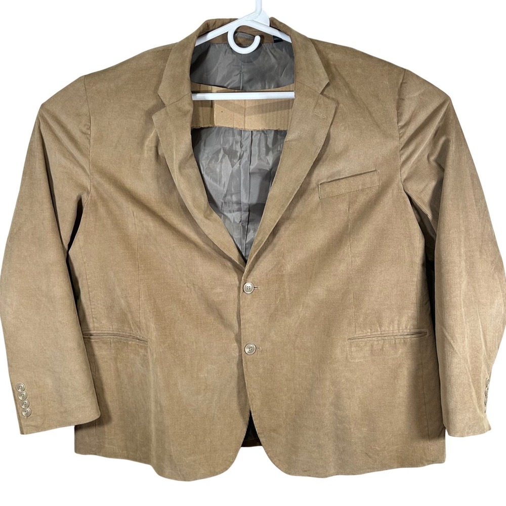 Nautica Mens Tan Corduroy Blazer Two Button Sport Coat XXXL 3XL Khaki Brown